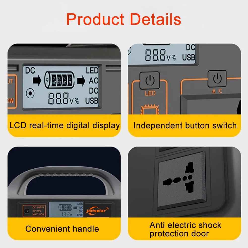 Gaiaray 100W Portable Power Station 24000mAh LiFePO4 Charging Energy Station Solar Generator AC110V 220V Power Bank for Camping WardBoyzPROShop