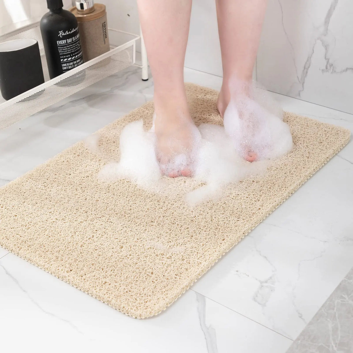 40*60/50*80cm Bath Rugs Non-Slip Bath Mat with Drain Holes Anti Mould Shower Mat for Inside Shower Washable for Bathroom Floor