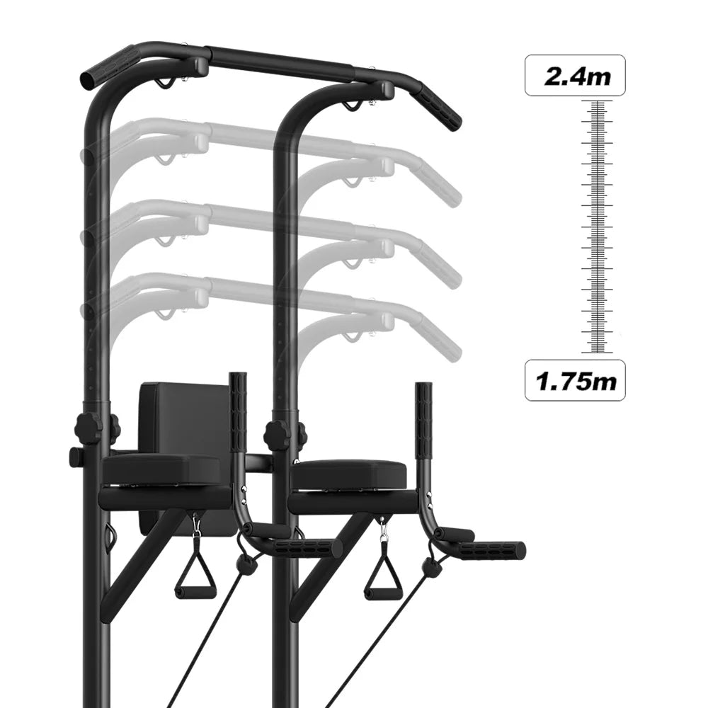Power Tower Dip Station Pull Up Bar Multi-Function Power Tower Push Up Workout Abdominal Exercise for Home Gym Strength Training