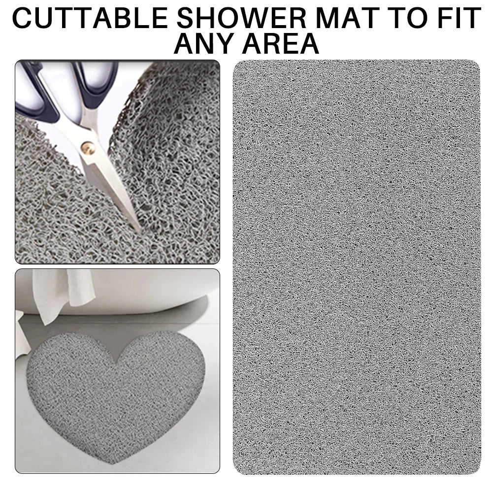 40*60/50*80cm Bath Rugs Non-Slip Bath Mat with Drain Holes Anti Mould Shower Mat for Inside Shower Washable for Bathroom Floor