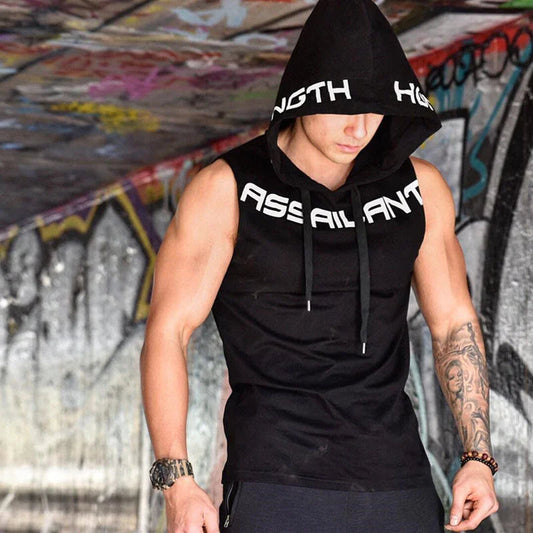Men Tank Tops Gym Clothing Fitness Sleeveless hoodies Vests Cotton Singlets Men Joggers vest Bodybuilding casual Clothing WardBoyzPROShop