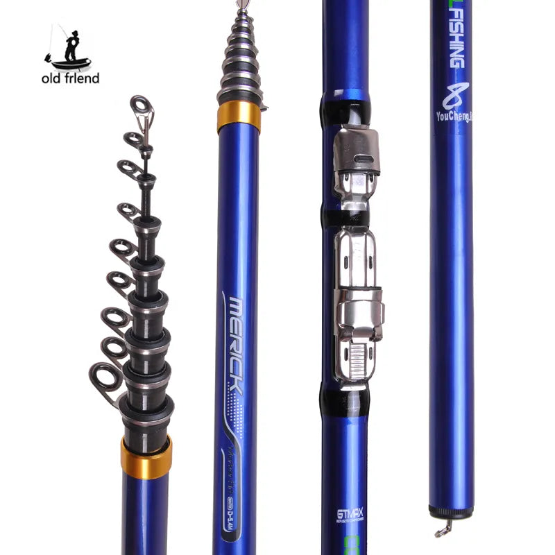 Carbon fiber 3.6M 4.5M 5.4M 6.3M Spinning Fishing Rod M Power Telescopic Rock Fishing Rod Carp Feeder Rod Surf Spinning Rod