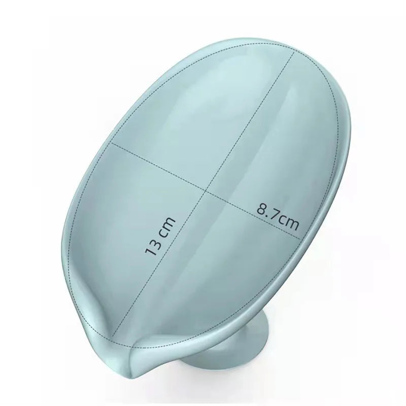 1pcs Drain Soap Holder Leaf Shape Soap Box Suction Cup Tray Drying Rack for Shower Sponge Container Kitchen Bathroom Accessories