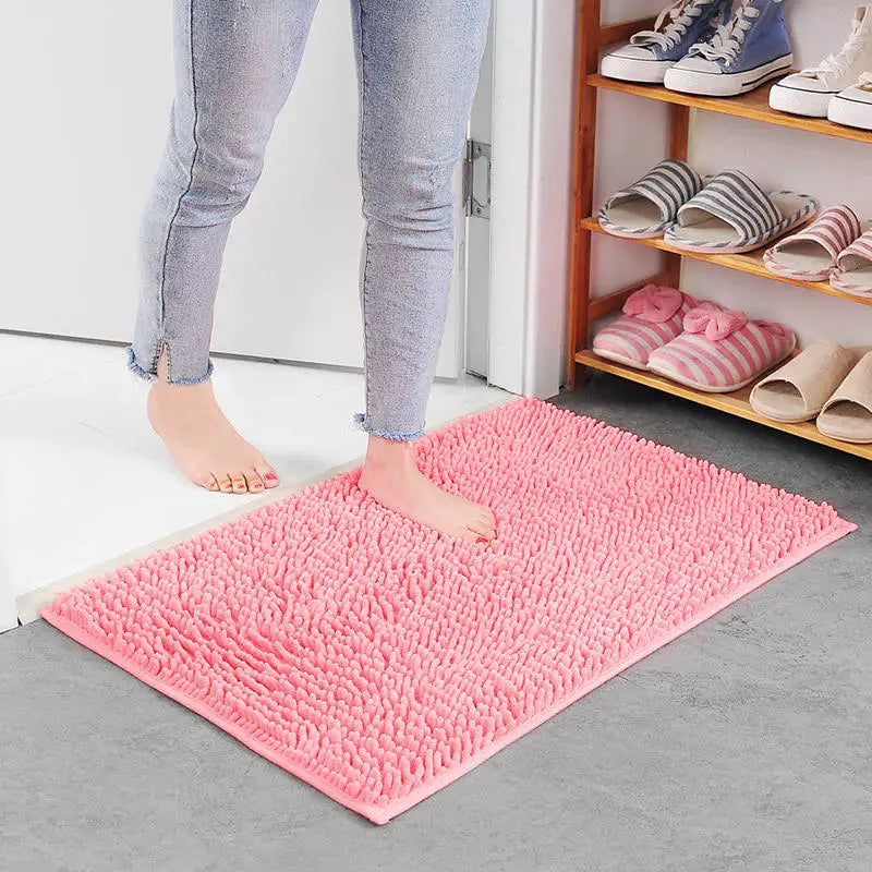High Quality Bathroom Carpet Anti-slip Bath Rug Outdoor Shower Room Rugs And Mats Chenille Bathroom Floor Mat Toilet Door Mat