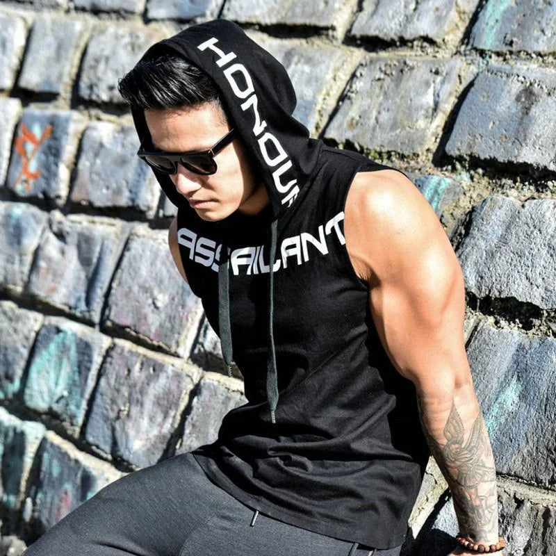 Men Tank Tops Gym Clothing Fitness Sleeveless hoodies Vests Cotton Singlets Men Joggers vest Bodybuilding casual Clothing WardBoyzPROShop