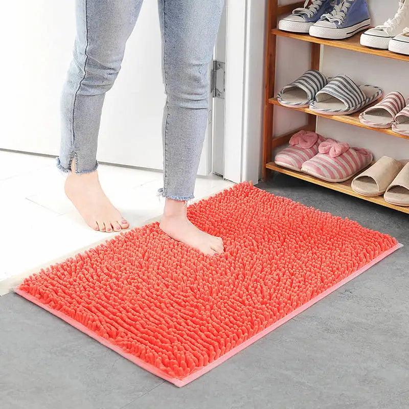 High Quality Bathroom Carpet Anti-slip Bath Rug Outdoor Shower Room Rugs And Mats Chenille Bathroom Floor Mat Toilet Door Mat