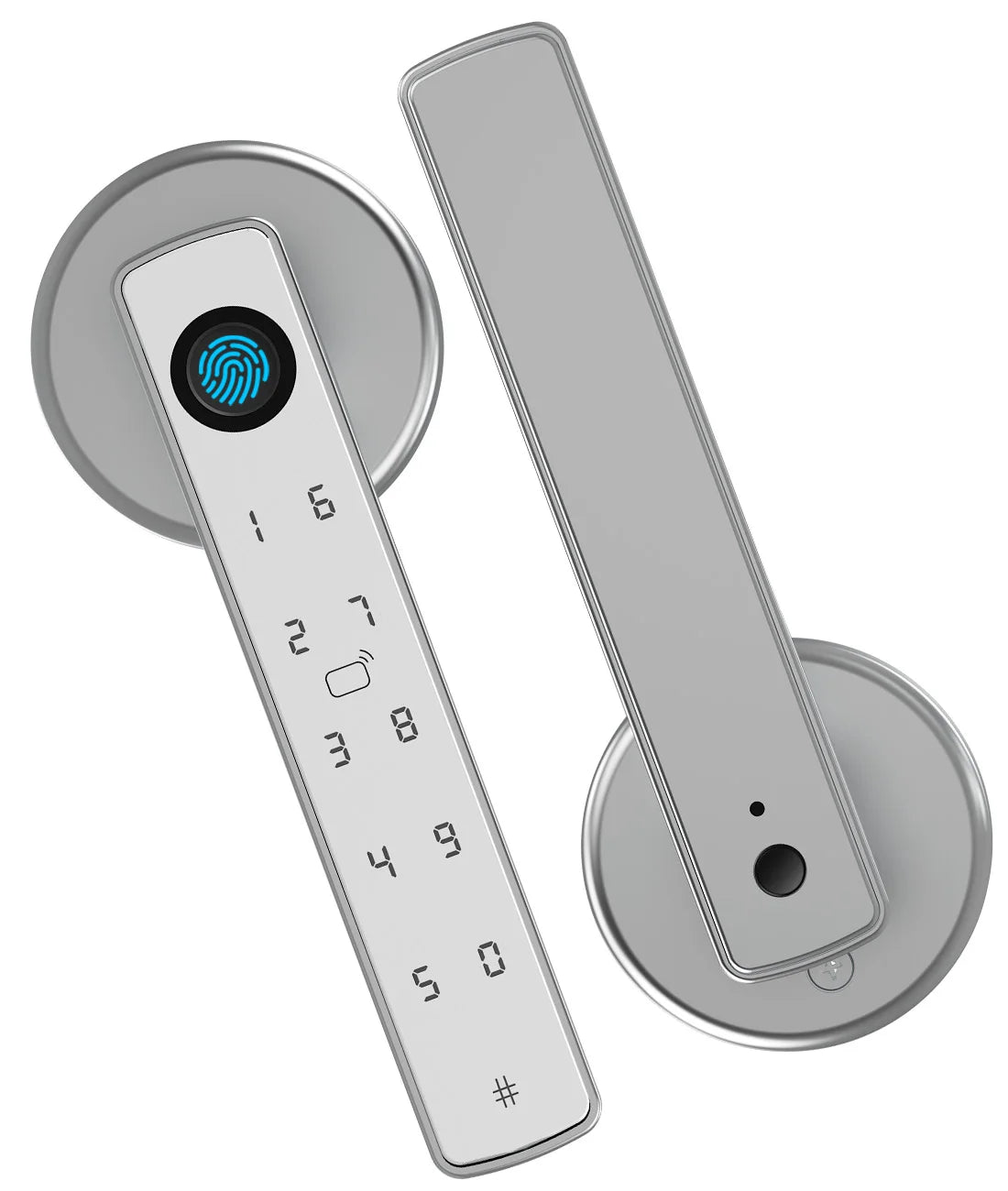 Fingerprint Multiple Unlocking Methods Tool Security Key Cutting Machine armor Plate APP Unlocking Door Smart Handle Lock Indoor