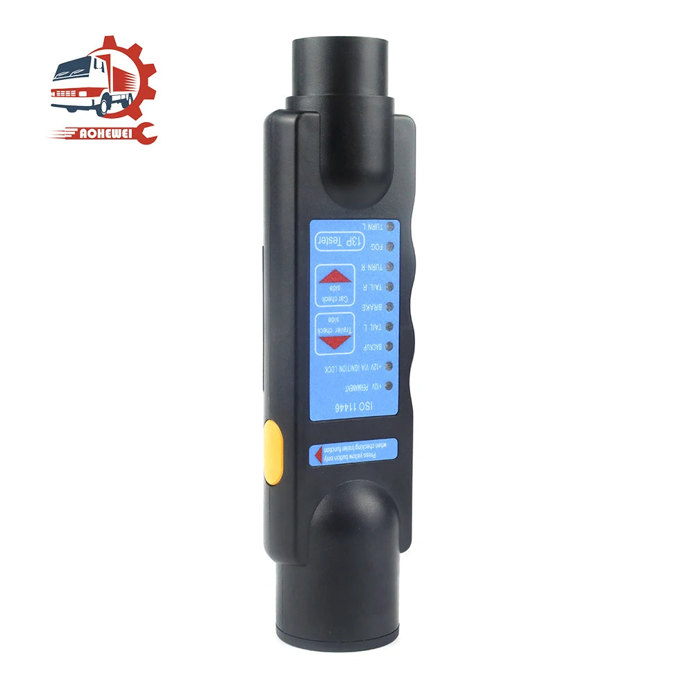 AOHEWEI 13 Pin Trailer Tester Indicator Lights Plug & Socket Connector Tool 12V Wiring Circuit Diagnostic for Caravan Truck