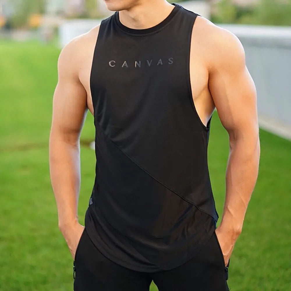 Bodybuilding Sport Tank Tops Men Gym Fitness Workout Sleeveless Shirt Male Stringer Singlet Summer Casual Loose Undershirt Vest WardBoyzPROShop