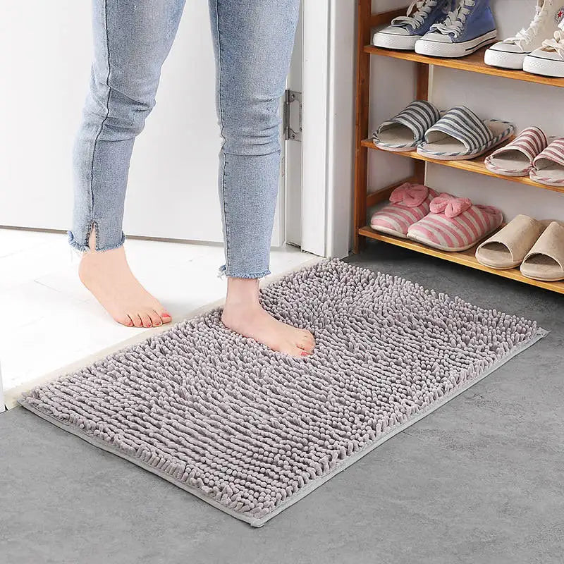 High Quality Bathroom Carpet Anti-slip Bath Rug Outdoor Shower Room Rugs And Mats Chenille Bathroom Floor Mat Toilet Door Mat