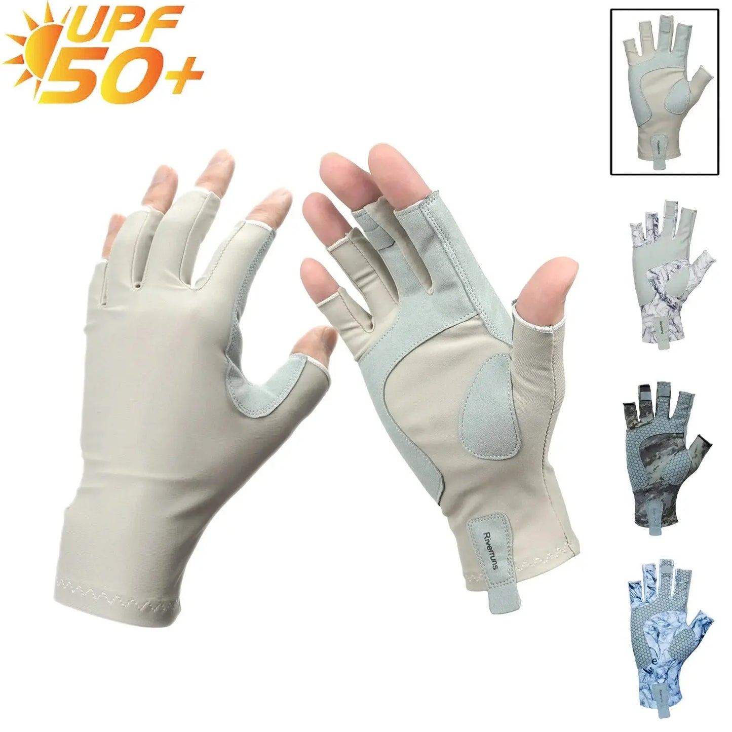 Riverruns Fingerless Fishing Gloves are designed for Men and Women Fishing, Boating, Kayaking, Hiking, Running, Cycling WardBoyzPROShop