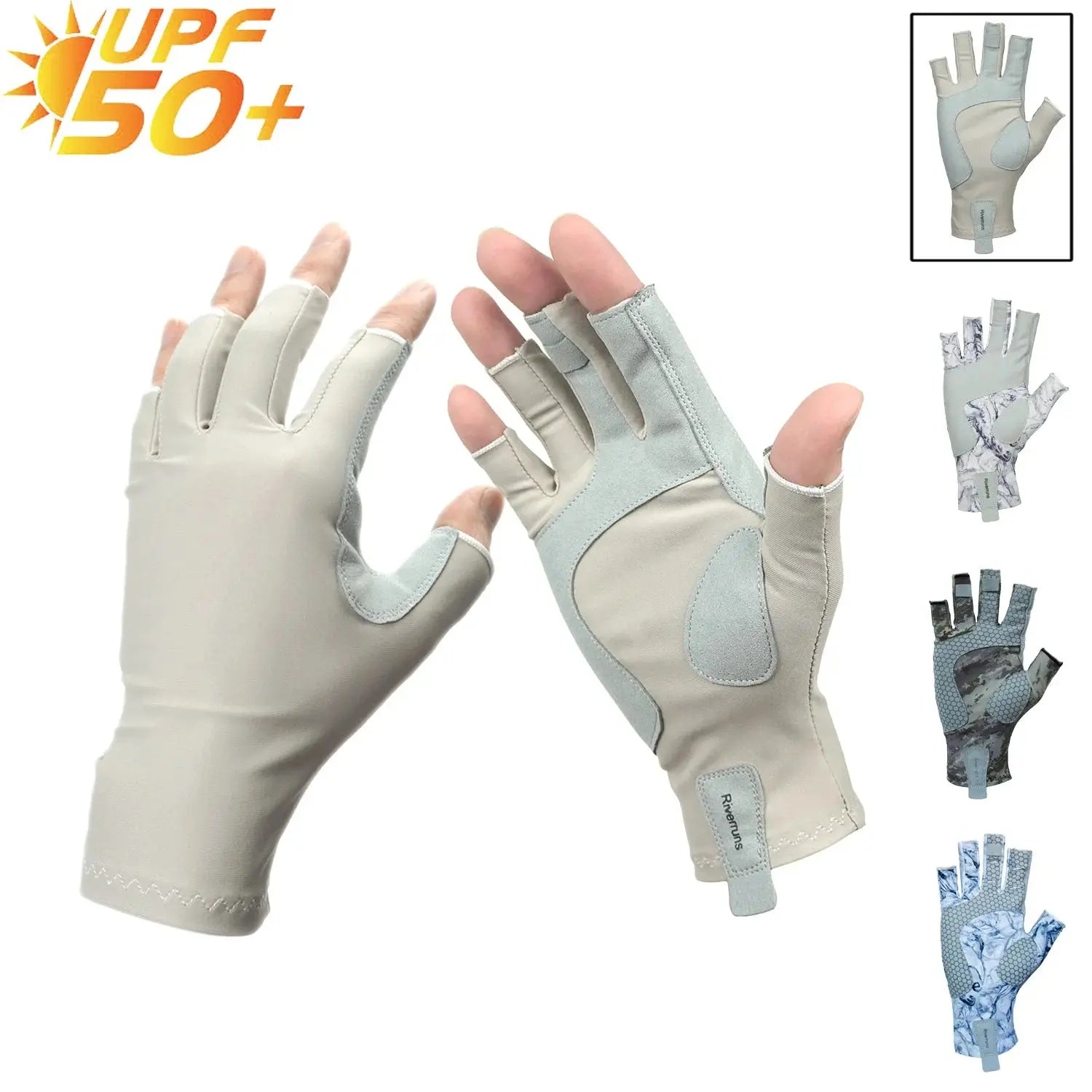 Riverruns Fingerless Fishing Gloves are designed for Men and Women Fishing, Boating, Kayaking, Hiking, Running, Cycling WardBoyzPROShop