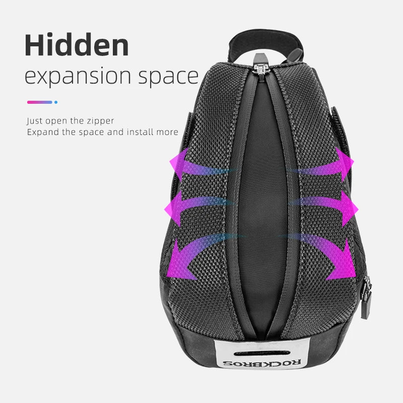 ROCKBROS Bicycle Saddle Bag 3D Shell Rainproof Reflective Shockproof Cycling Bike Tube Rear Tail Seatpost Bag Bike Accessories