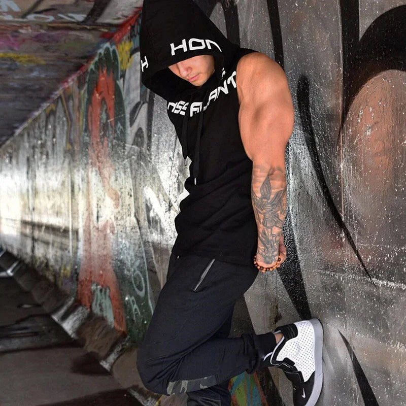 Men Tank Tops Gym Clothing Fitness Sleeveless hoodies Vests Cotton Singlets Men Joggers vest Bodybuilding casual Clothing WardBoyzPROShop