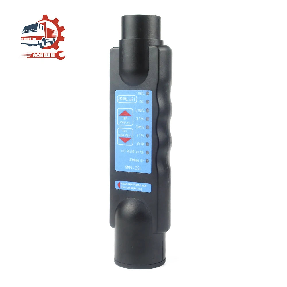 AOHEWEI 13 Pin Trailer Tester Indicator Lights Plug & Socket Connector Tool 12V Wiring Circuit Diagnostic for Caravan Truck