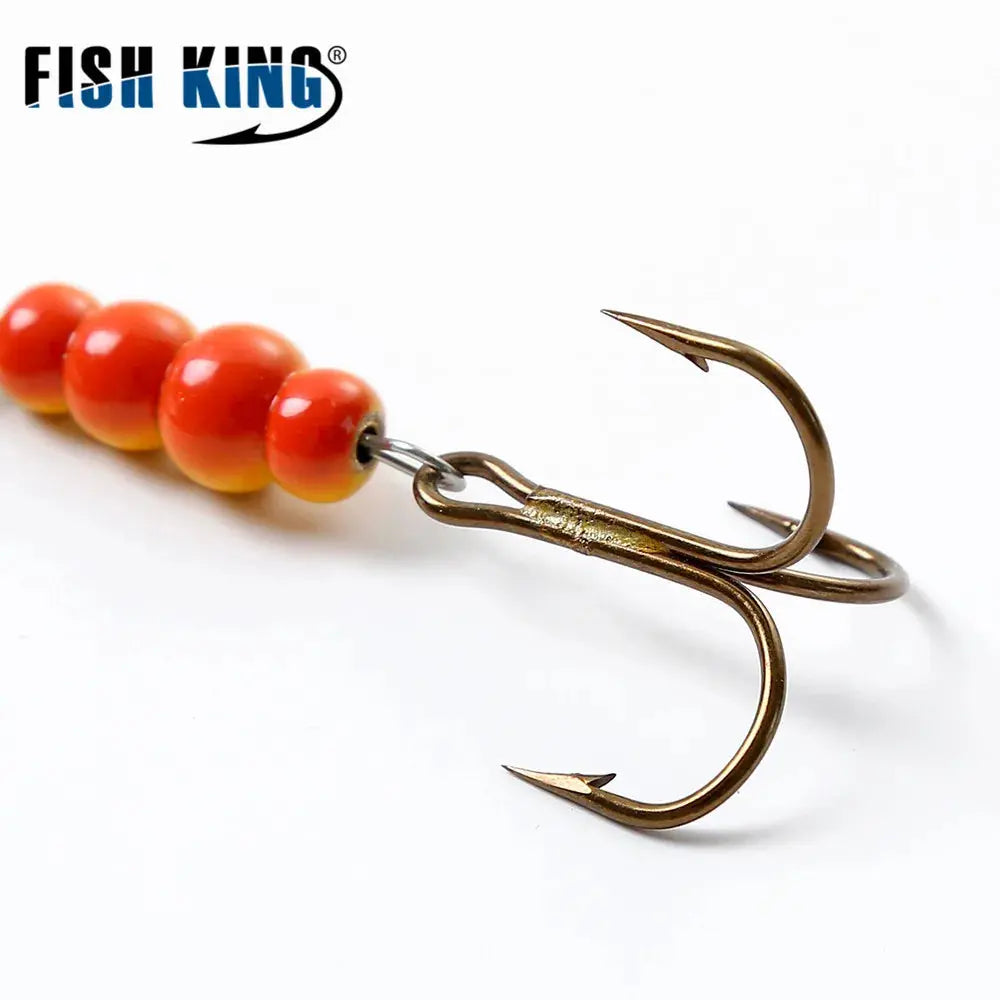 FISH KING 6 Color 0#-5# Spinner Bait With Treble Hooks 35647-BR Arttificial Bait Fishing Lure WardBoyzPROShop