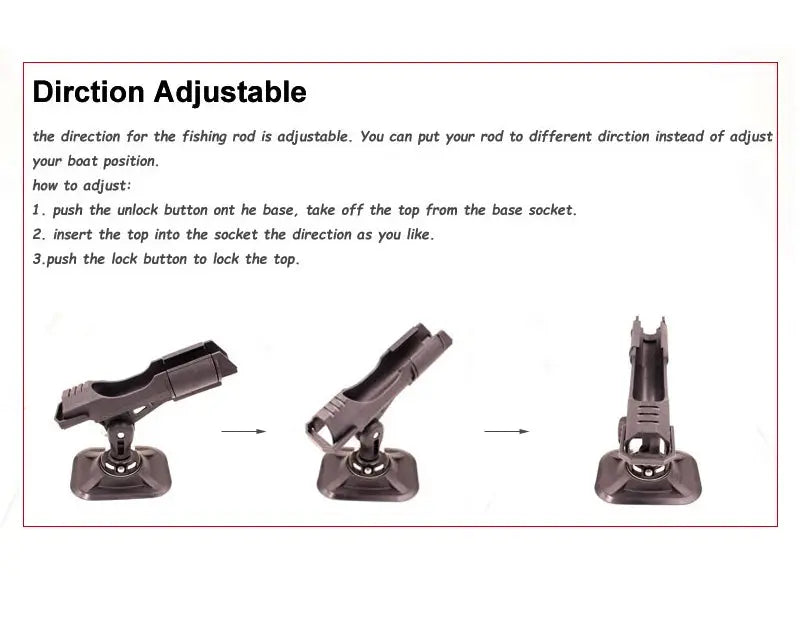 inflatable boat accessory dinghy raft fishing tool rod holder device pole pvc sup board kayak fixer fix pole mount angle A09016 WardBoyzPROShop
