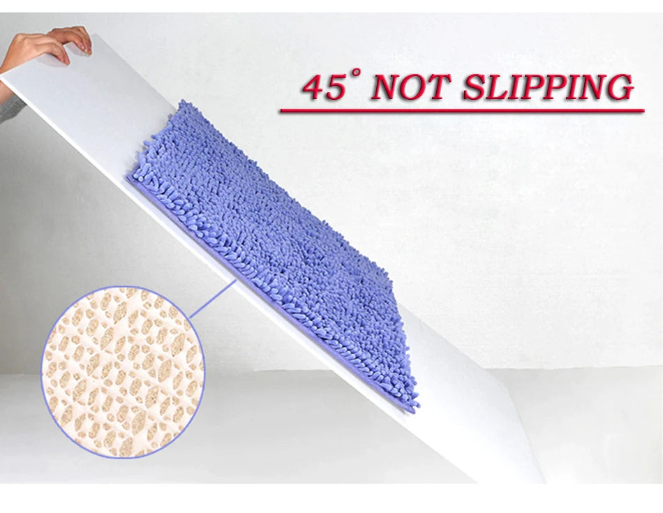 High Quality Bathroom Carpet Anti-slip Bath Rug Outdoor Shower Room Rugs And Mats Chenille Bathroom Floor Mat Toilet Door Mat