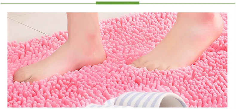 High Quality Bathroom Carpet Anti-slip Bath Rug Outdoor Shower Room Rugs And Mats Chenille Bathroom Floor Mat Toilet Door Mat