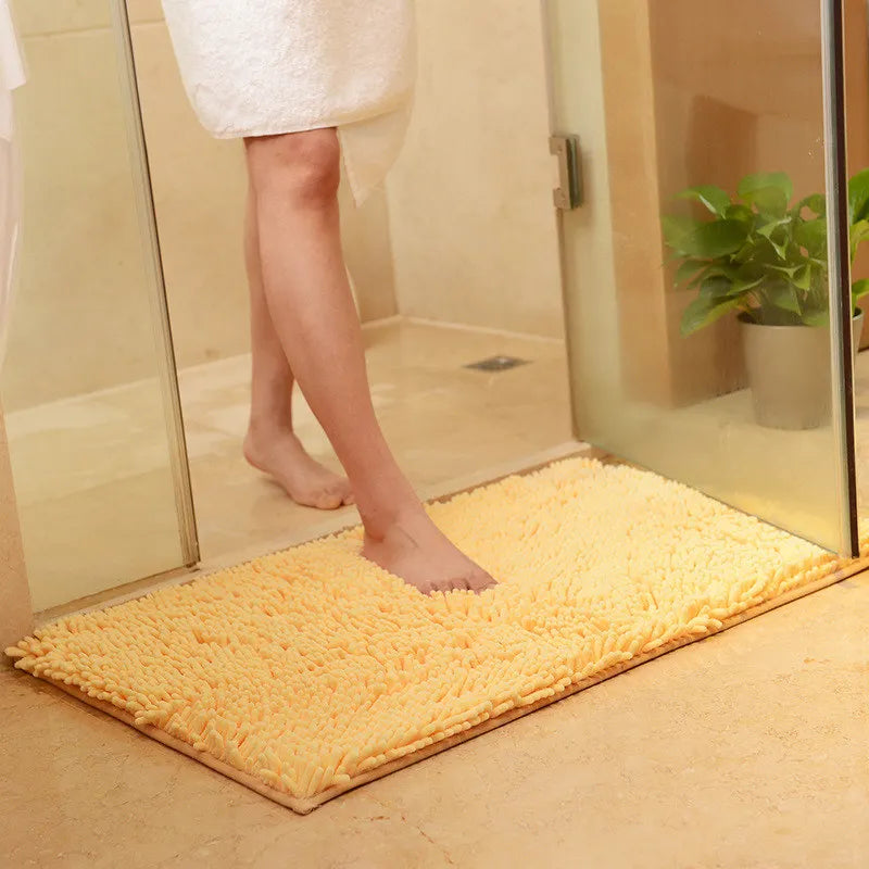 High Quality Bathroom Carpet Anti-slip Bath Rug Outdoor Shower Room Rugs And Mats Chenille Bathroom Floor Mat Toilet Door Mat