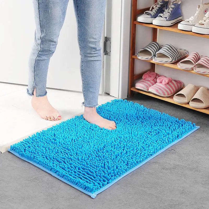 High Quality Bathroom Carpet Anti-slip Bath Rug Outdoor Shower Room Rugs And Mats Chenille Bathroom Floor Mat Toilet Door Mat