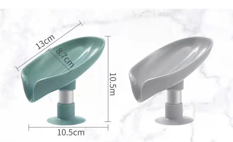 1pcs Drain Soap Holder Leaf Shape Soap Box Suction Cup Tray Drying Rack for Shower Sponge Container Kitchen Bathroom Accessories
