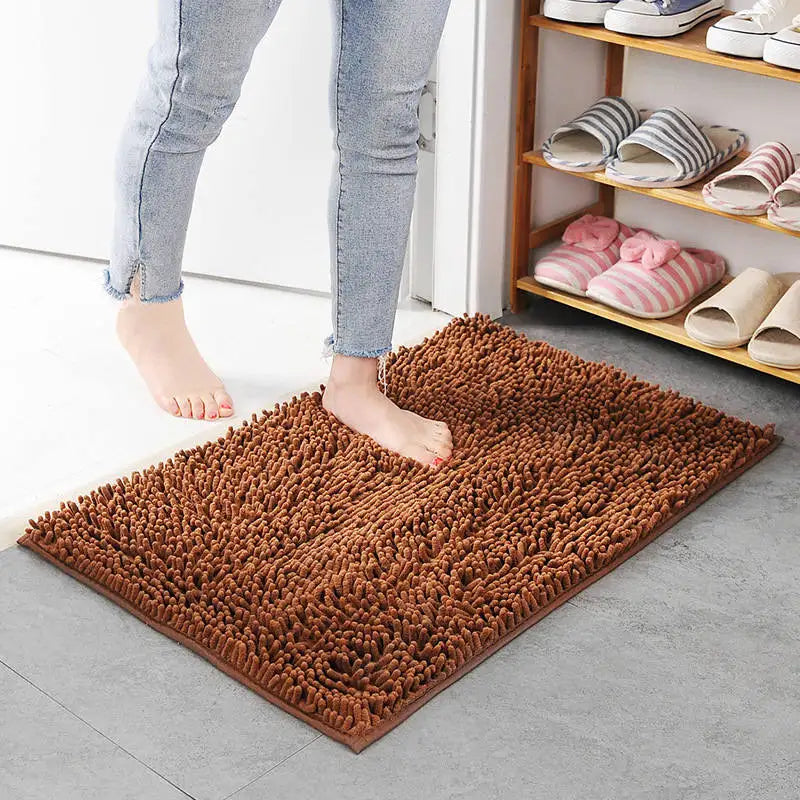 High Quality Bathroom Carpet Anti-slip Bath Rug Outdoor Shower Room Rugs And Mats Chenille Bathroom Floor Mat Toilet Door Mat