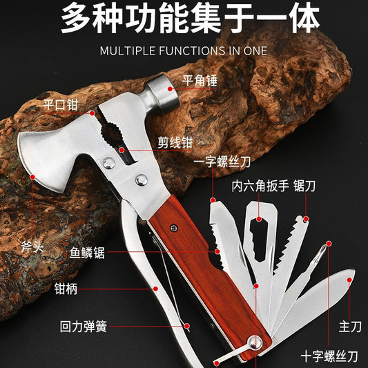 Factory direct supply multi-function axe hammer portable outdoor tool car life-saving hammer broken window hammer multi-function hammer