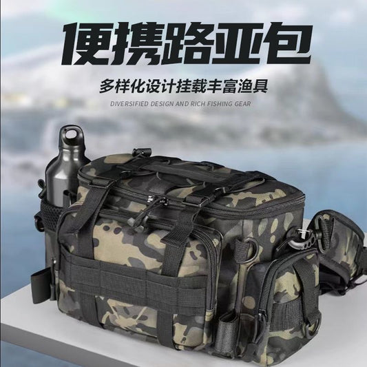 New Fishing Gear Luya Bag Waist Bag Crossbody Multifunctional Storage Bag Waterproof Bag Large Capacity Fish Rod Bag Accessories Bag