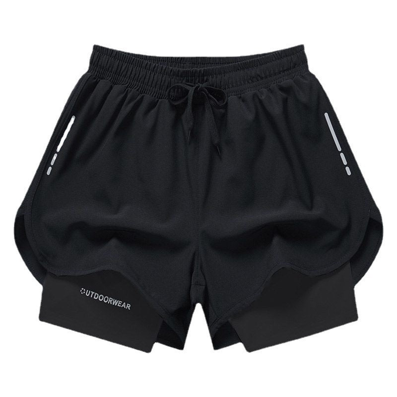 Men's Quick-Dry Large Size Breathable Boxer Beach Shorts Swimming Gear Sports Casual Loose High-Elasticity