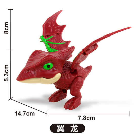 Cross-border Hot Finger-biting Dinosaur Toy Finger-biting Dinosaur Pterosaur Model Joint Movable Mini Dinosaur Gashapon Machine