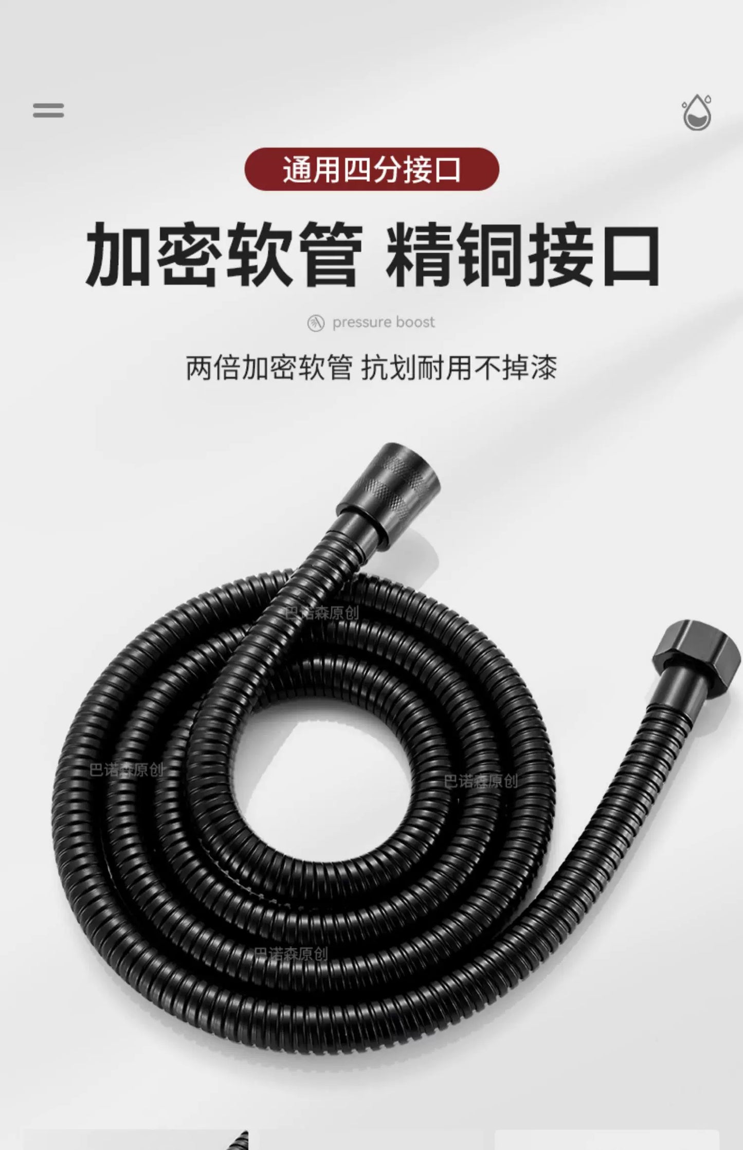 New 3 Modes High Pressure Shower Head Water Saving Shower Adjustable One-Key Stop Water Massage Sprayer Bathroom Accessories