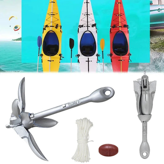 0.7KG 1.5KG Stainless Steel Folding Watercraft Anchor Kayak Marine Canoe Boat Grapnel Raft Fishing Boat Anchor Boat Accessories