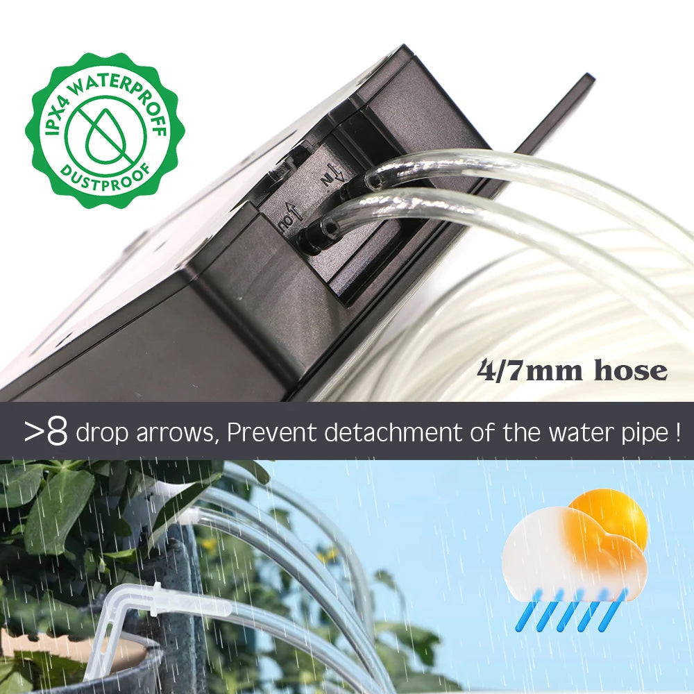 Tuya Wifi-compatibility Solar Power Timer Pump Automatic Drip Irrigation Kit Garden Mobile Phone Remote Control Watering System