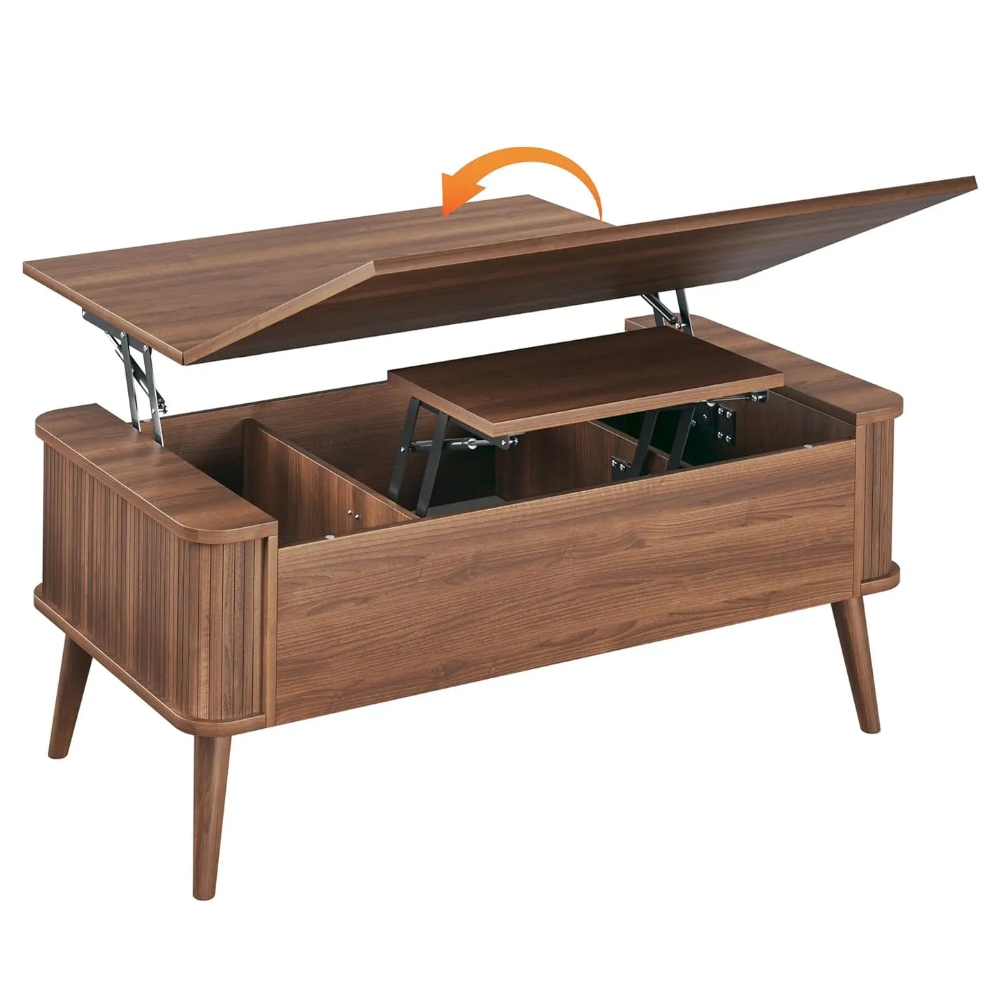 Lift Top Coffee Table, 40" Square with 3 Hidden Compartments, Table Converts to Dining Table for  Home , , Customized