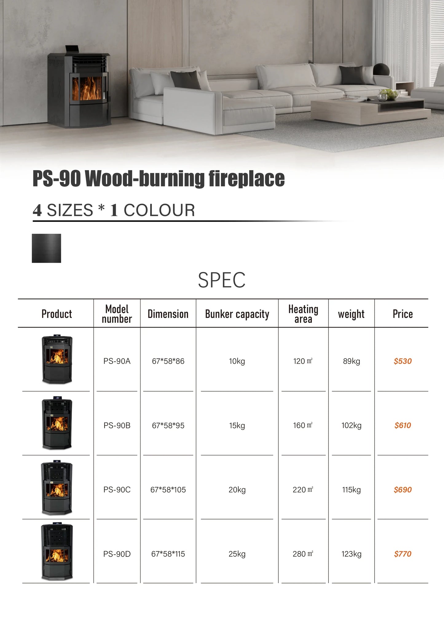 【Best-selling】10kW Automatic Modern Indoor Wood Burner Biomass Pellet Stove Central Water Heating Free-standing for Home Firepla