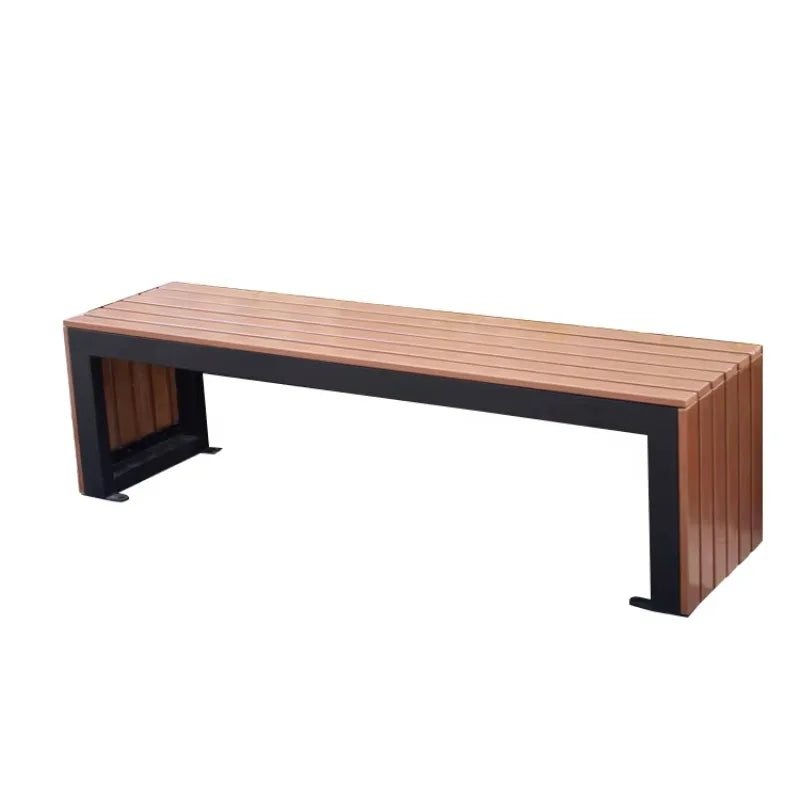 Modern Urban Furniture Garden Bench Stainless Steel Bench Park Seating Wooden Garden Outdoor Patio Stainless Steel Benches