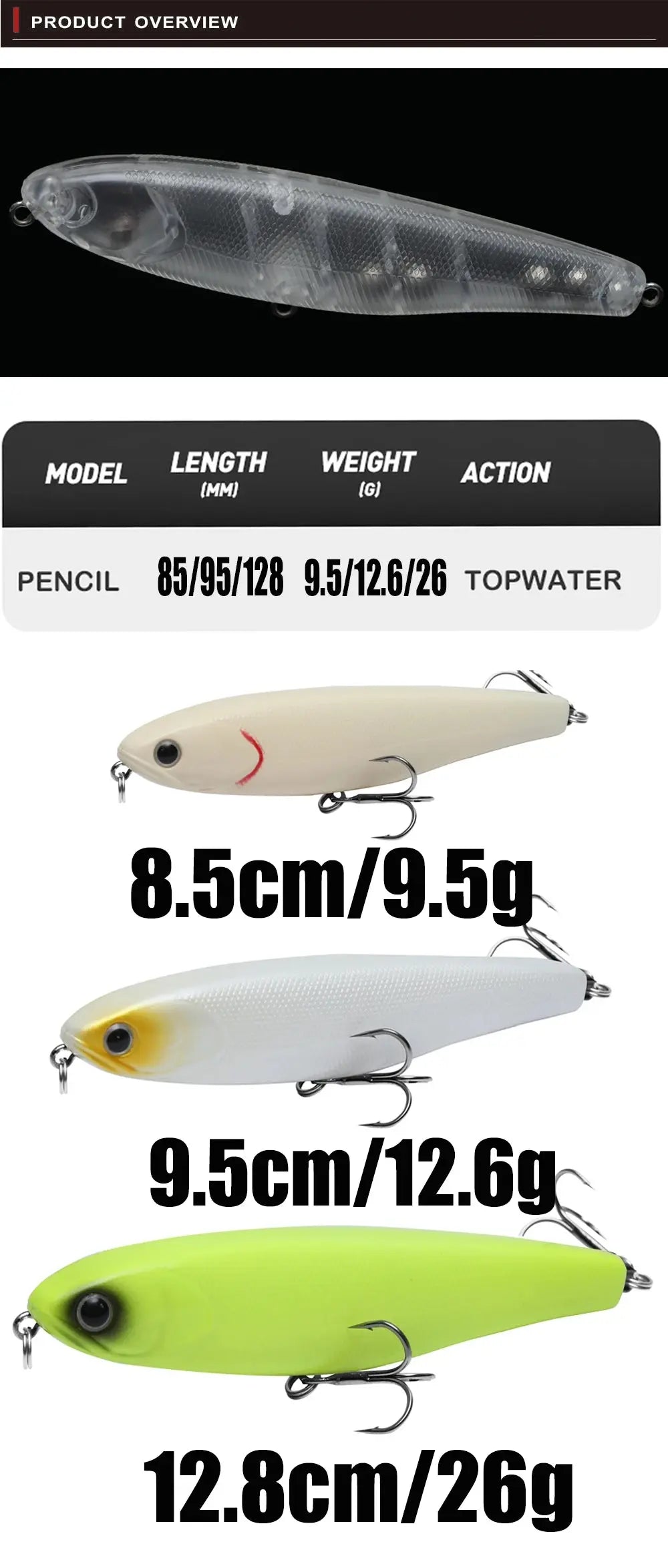 WATERBOY 8.5cm 9.5cm 12.8cm Pencil Fishing Bait Hard Artificial Lure StickBait New Arrive Fish Lure Factory Wobbler Pesca WardBoyzPROShop