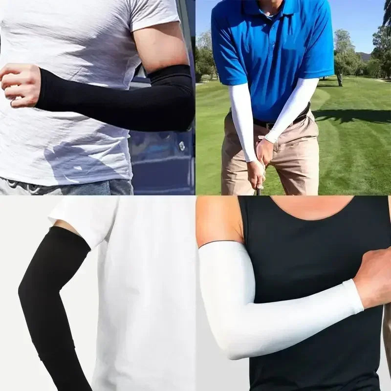 1 Pair Cooling Arm Covers for Men and Women Summer Sun Protection Sunshade Ice Silk Sleeves for Cycling Outdoor Sports Golf WardBoyzPROShop