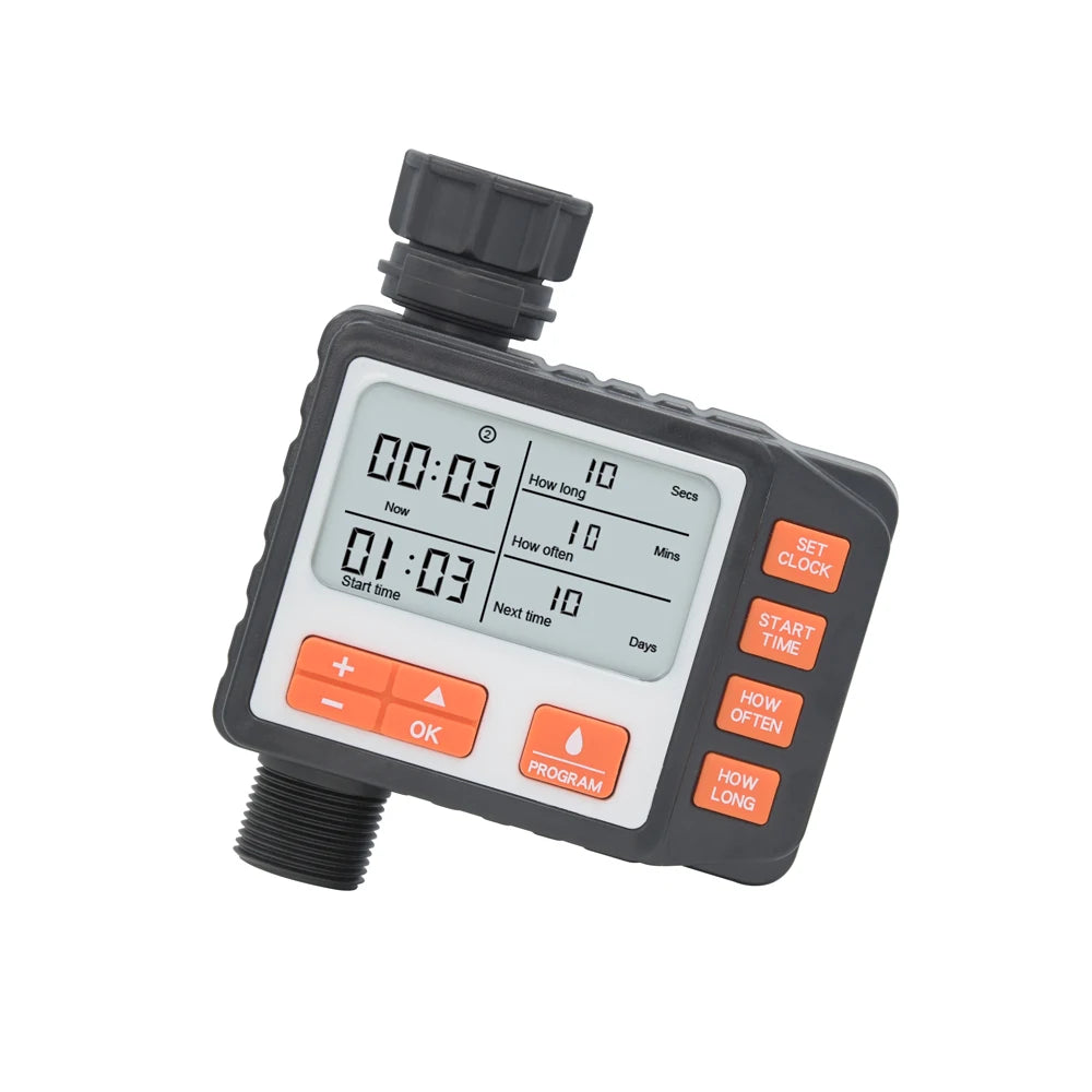 Large Screen Display Garden Watering Timer Digital Programmable  Irrigation Controller Lawn Flower Plant Automatic Watering Tool