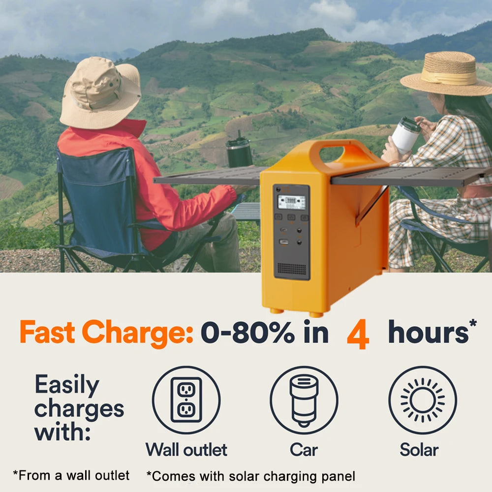 jsdsolar Portable Power Station 100W Solar Generator output AC 220V 110V LiFePO4 Power Bank UPS Power Plant For Outdoor Camping WardBoyzPROShop