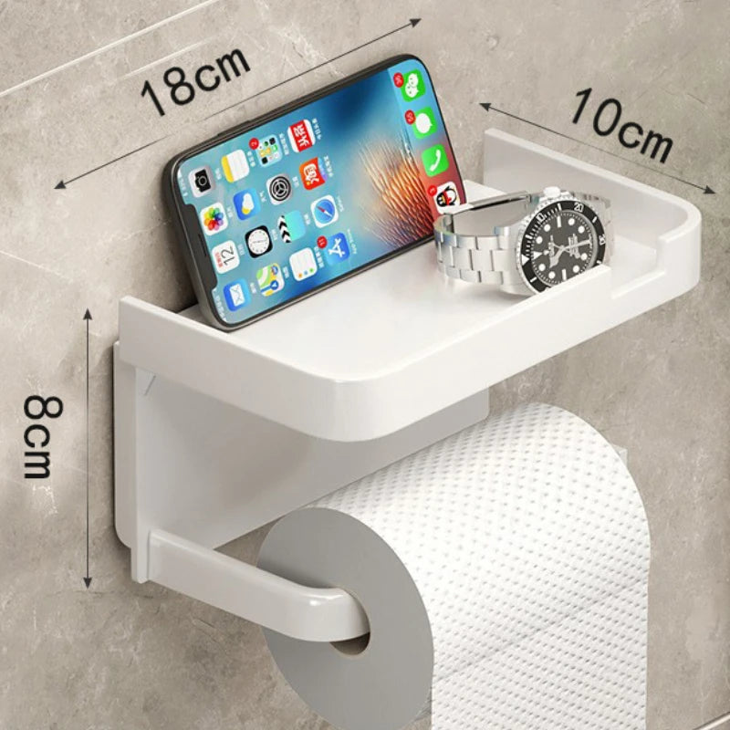 Tissue Box Storage Rack, Wall-Mounted Bathroom Toilet Paper Holder, Roll Paper Rack, Simple Bathroom Storage