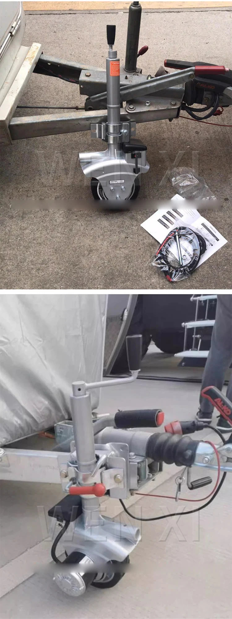 Electric Car Mover Trailer Jockey Wheel 12V Mover Electric Horse Float Automatic Brake Foldable