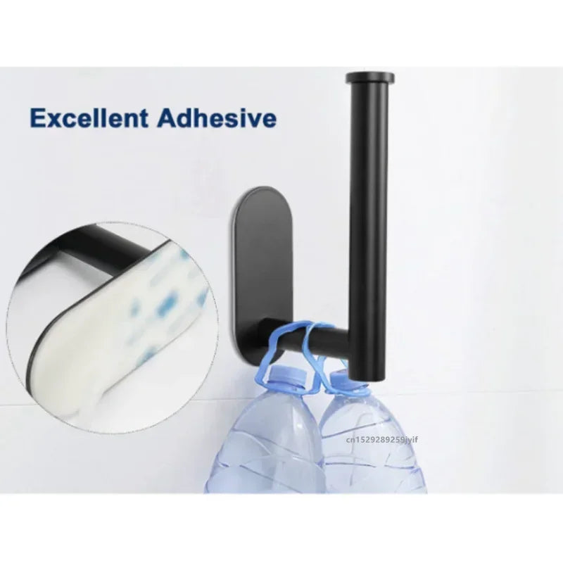 No Drilling Toilet Paper Holder SUS304 Stainless Steel Self Adhesive Wall Mount Tissue Towel Roll Dispenser for Bathroom Kitchen