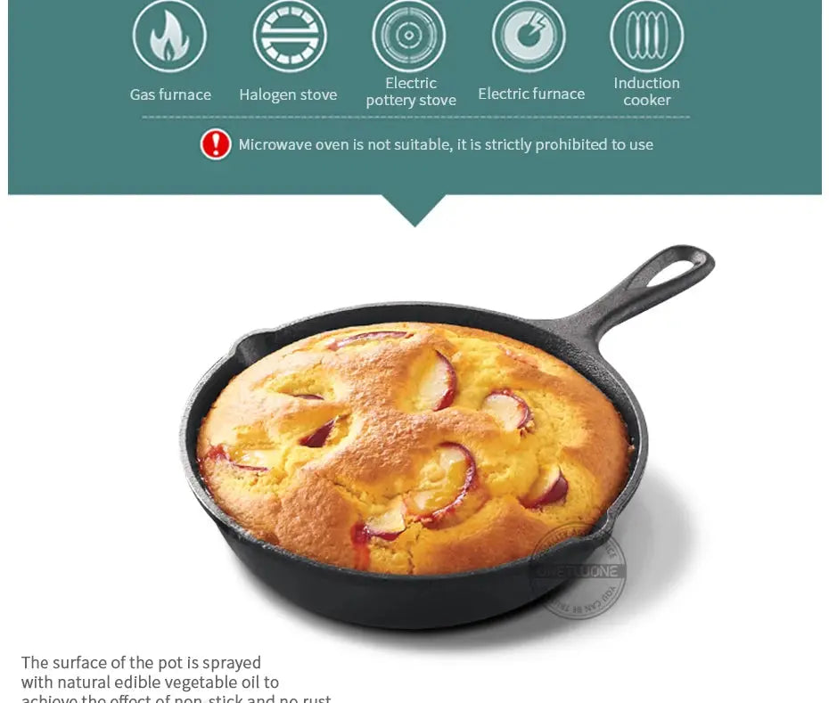 14/16/20cm Cast Iron Frying Pan,Non-stick Skillet Kitchen Fry Pot,Breakfast Pan Omelette  pancake pan,Induction Cooking Cookware WardBoyzPROShop