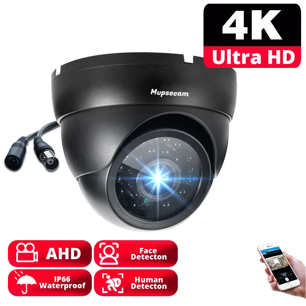 4K CCTV Security Analog Dome Camera BNC Outdoor Waterproof Face Detection AHD DVR Camera Video Surveillance System 8MP XMEYE 5MP