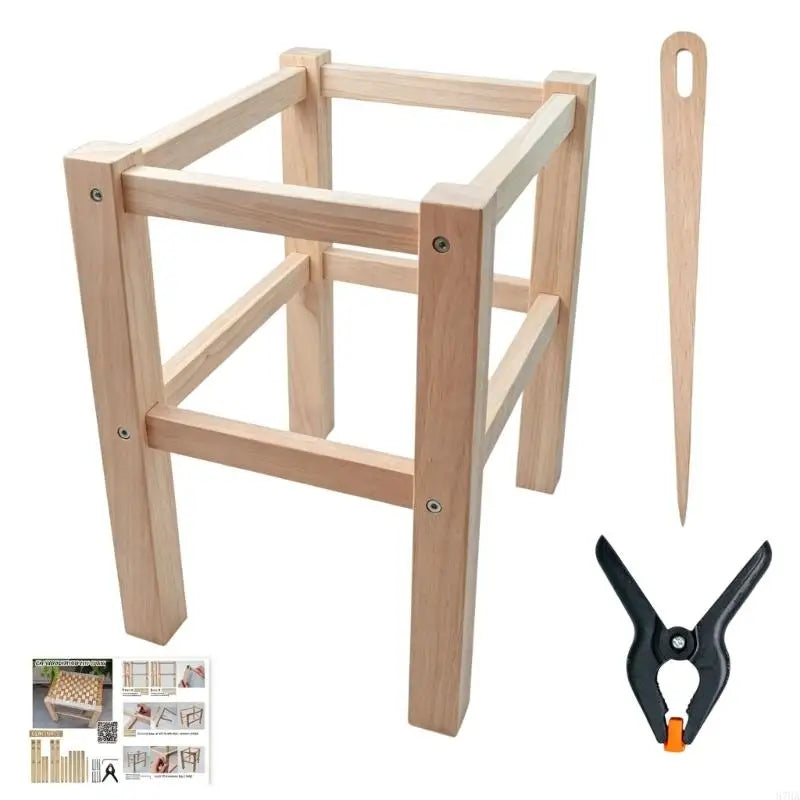 Stool Frame With Sturdy Wooden Base For Woodworking Project DIY Home Furniture And Seating Solution Footstool Frame 87HA