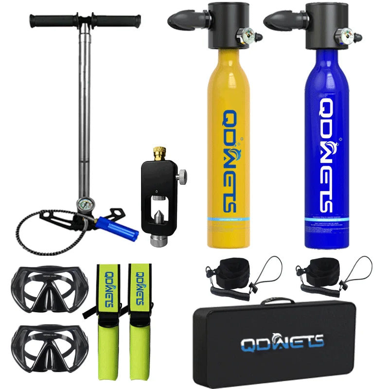 Scuba Diving Tank, 0.5L Scuba Tank ,5-10 Minutes of Underwater Capability.Mini Scuba Tanks, Scuba Diving Tanks Complete with P
