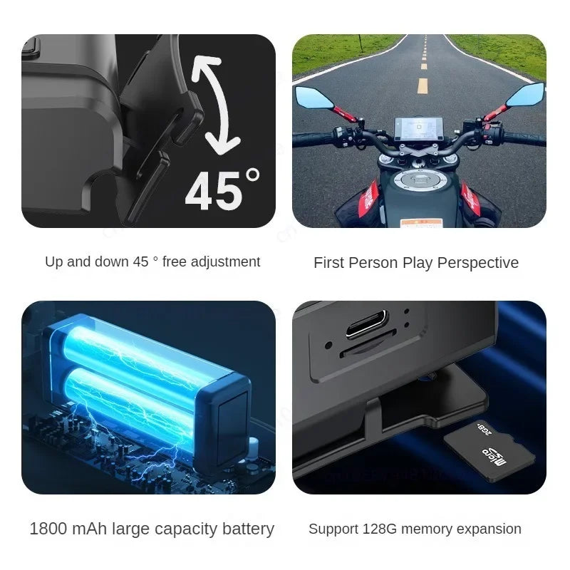 1080P HD Headlight Sports Camera Wave Hand Induction Video Recorder First Perspective Moving Camcorder Built Battery Action Cam