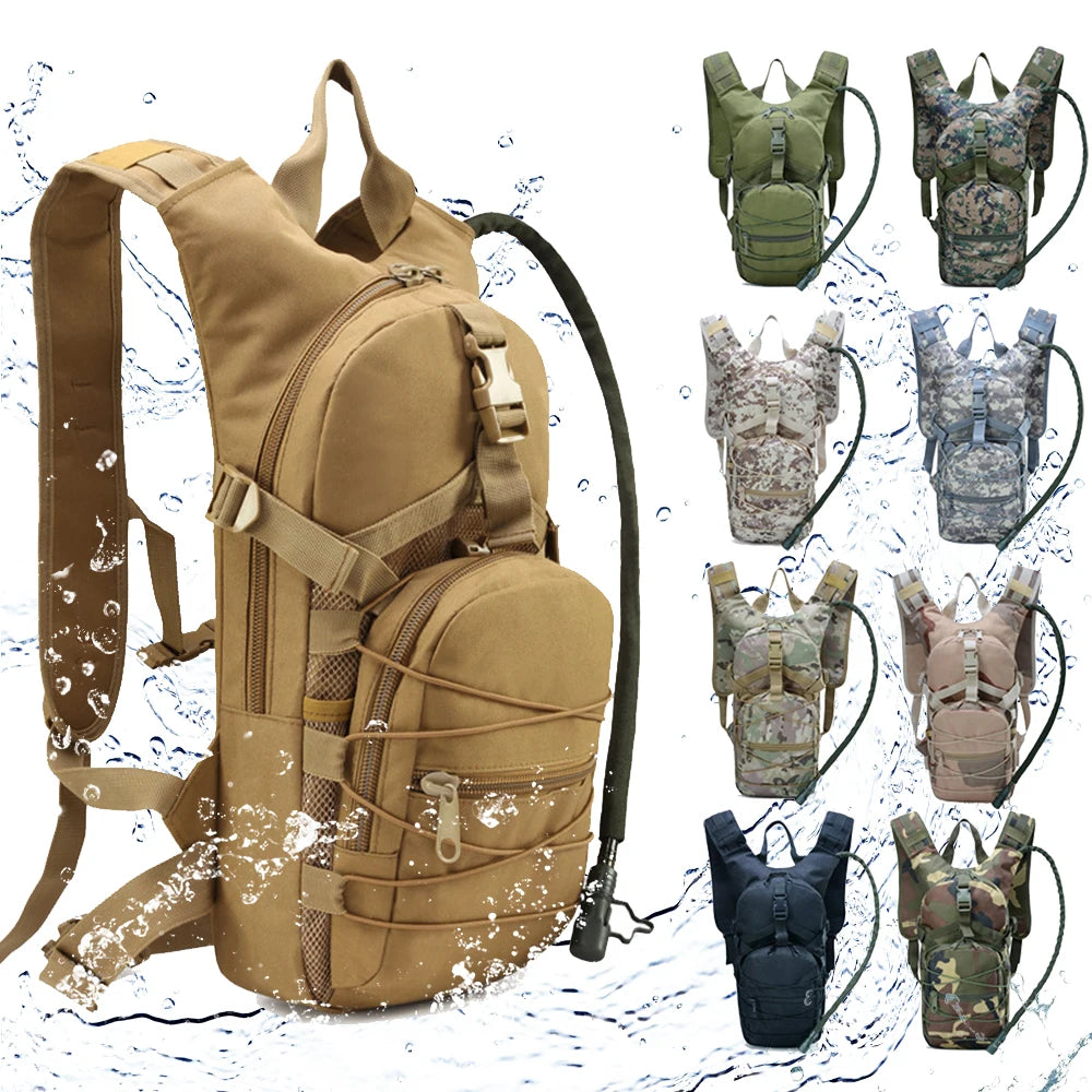 Tactical Hydration Pack Backpack Water-Proof 900D Polyester Ripstop Water Bag Water Bladder For Hiking Cycling Climbing Fishing